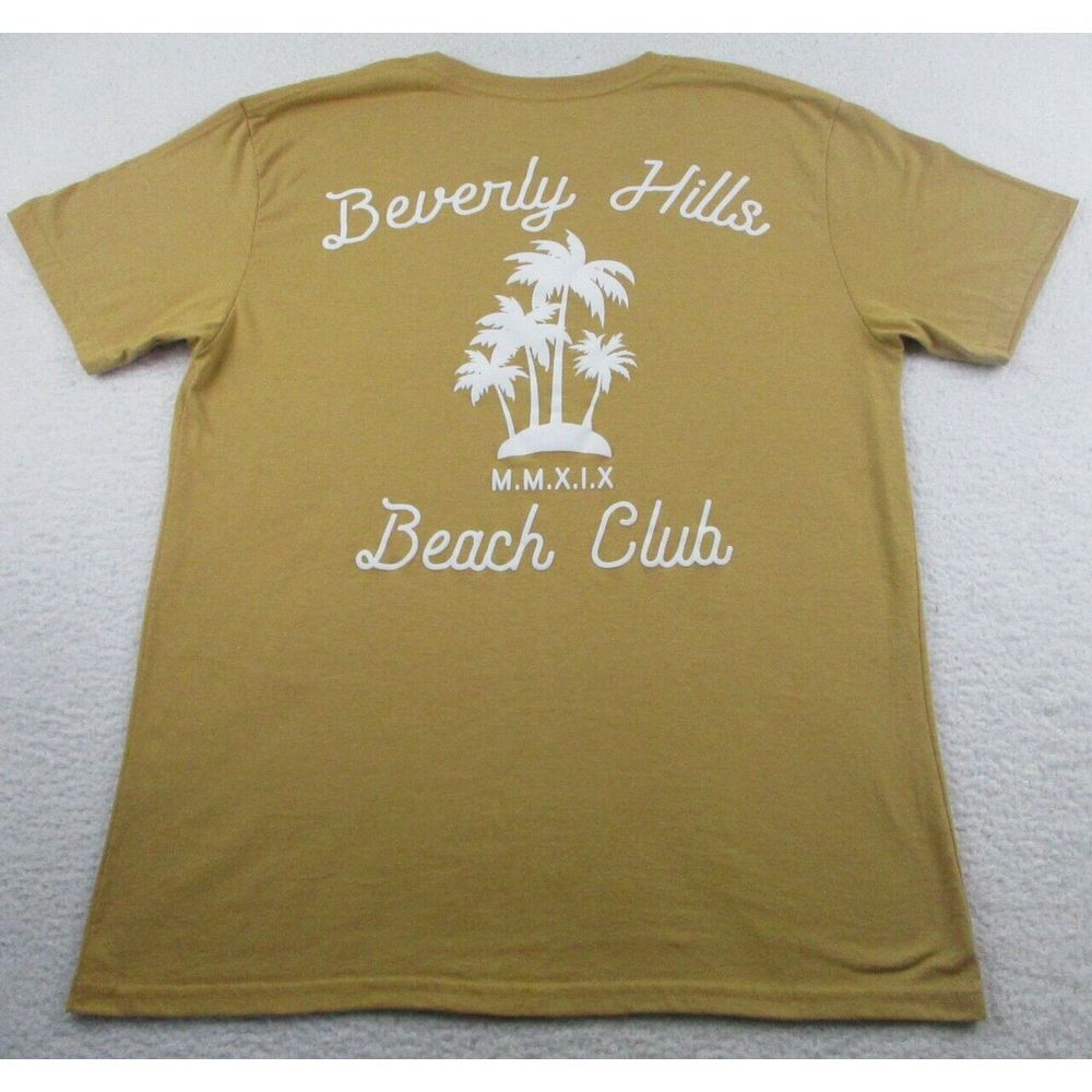 RGSTR T Shirt Mens XL Brown Crew Neck Beverly Hills Beach Club Short‎ Sleeve